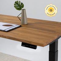 Mesa com Regulagem de Altura GenioDesk ART - Tampo em madeira Teca 2